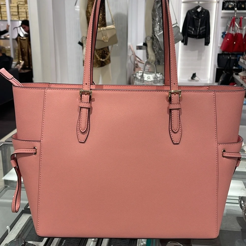 MICHAEL KORS 
Gilly Large Saffiano Leather Tote Shoulder Bag 
Primrose 
NWT - Picture 13 of 16